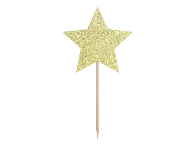 Picture of Cupcake toppers - Stars, gold