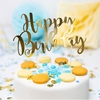 Διακοσμητικό τούρτας χάρτινο - Happy Birthday  χρυσό 