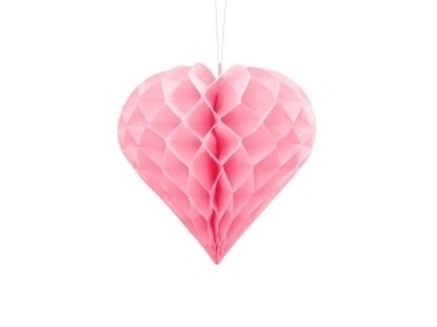 Picture of Honeycomb Heart, light pink, 20cm