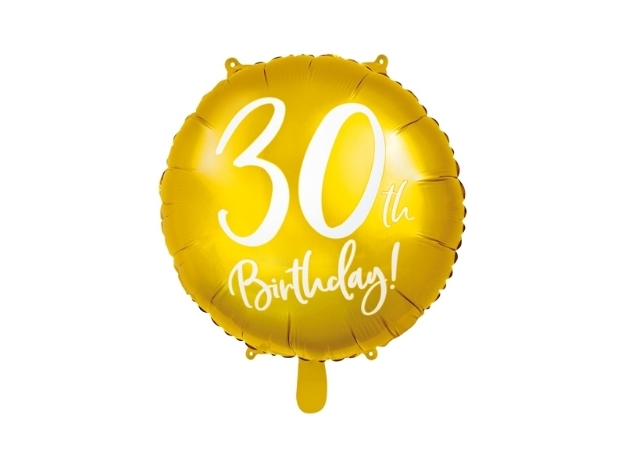 Picture of Gold Foil Balloon 30th Birthday!