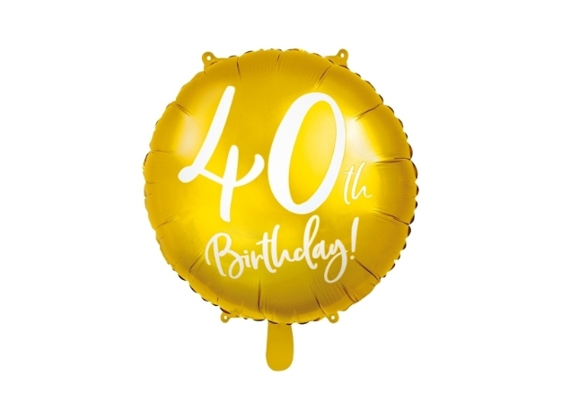 Picture of Gold Foil Balloon 40th Birthday!