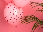 Picture of Pastel baby pink balloons with hearts