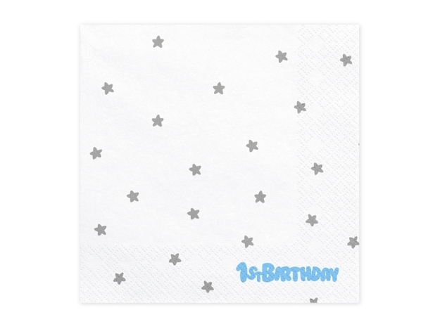 Picture of Paper napkins - 1st Birthday blue