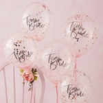 Μπαλόνια με κομφετί λουλούδια - Team Bride