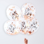 Picture of Rose gold oh baby confetti balloons