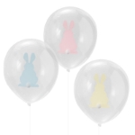 Picture of Balloons With Pom Pom - Easter Bunny