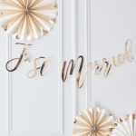 Picture of Gold Just Married Bunting Garland