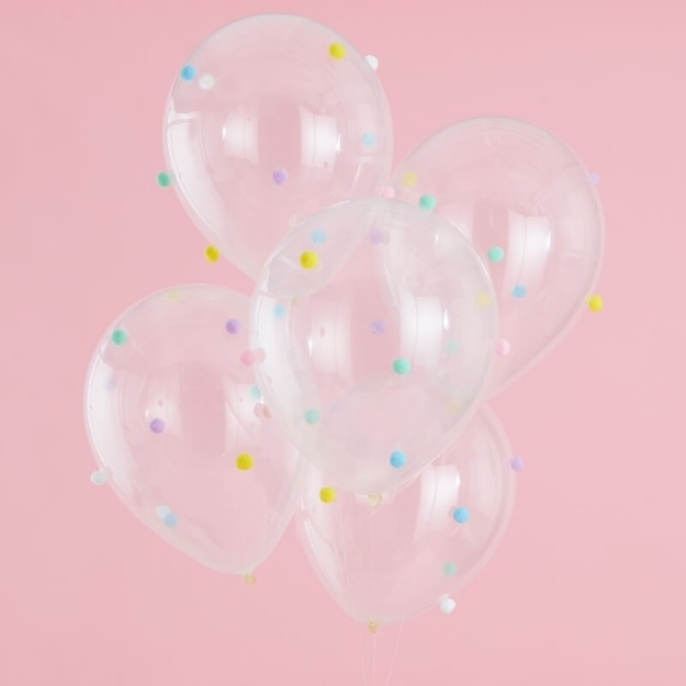 Picture of Pastel Pom Pom Balloons