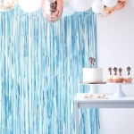 Picture of Matte blue curtain backdrop