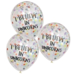 Picture of Confetti balloons - I believe in unicorns 