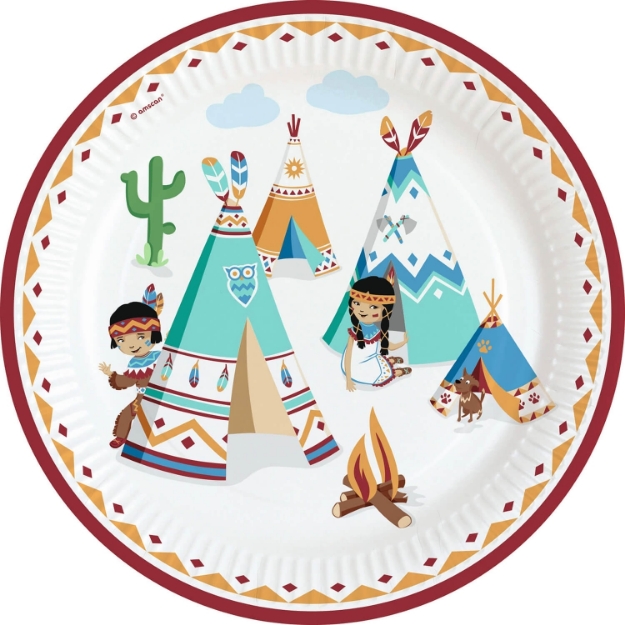 Picture of Paper plates (23cm) - Little Indians