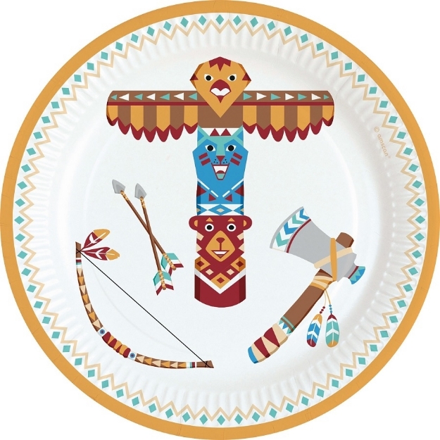 Picture of Paper plates (18cm) - Little Indians