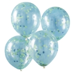 Picture of Green and Blue Confetti Filled Balloons 