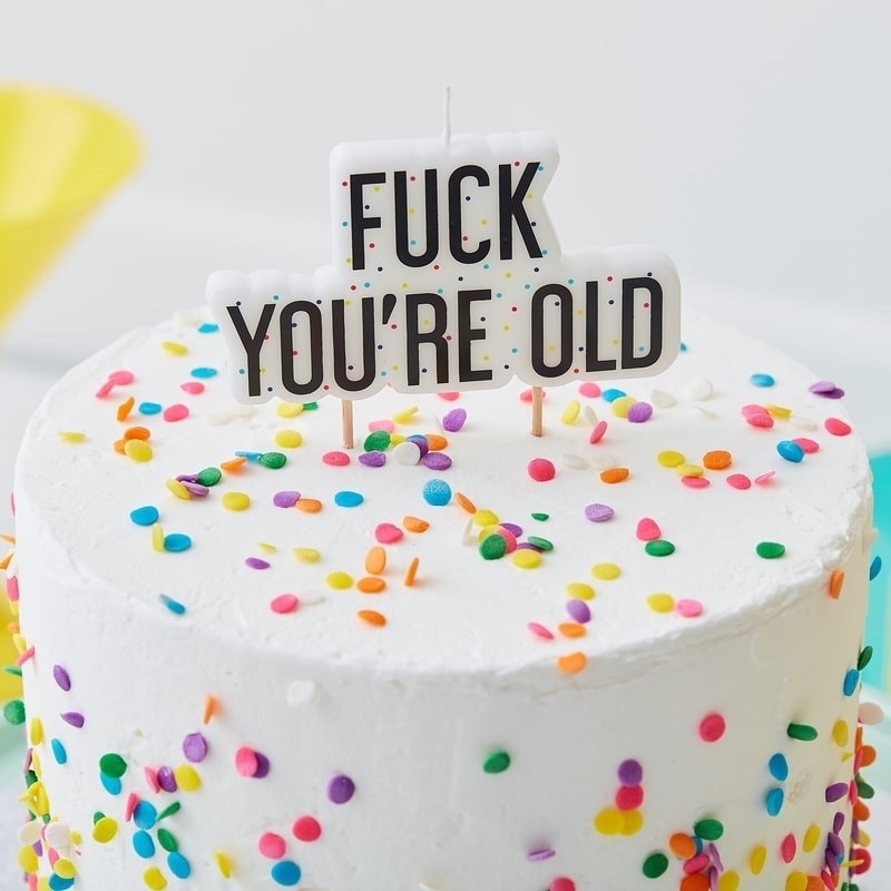 Είδη Πάρτι Happy TeapotF*ck You 're Old Birthday Cake Candle