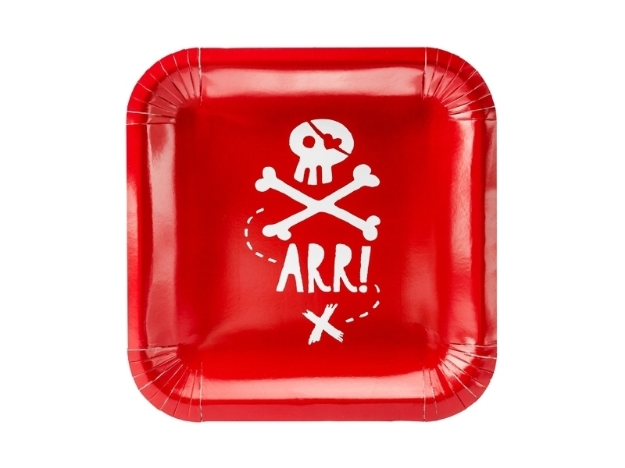 Picture of Plates Party red - Pirate (6pcs)