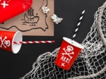 Picture of Paper cups red - Pirates (6pcs)