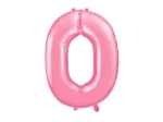 Picture of Foil Balloon Number "0", 86cm, pink