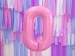 Picture of Foil Balloon Number "0", 86cm, pink