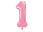 Picture of Foil Balloon Number "1", 86cm, pink