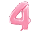 Picture of Foil Balloon Number "4", 86cm, pink