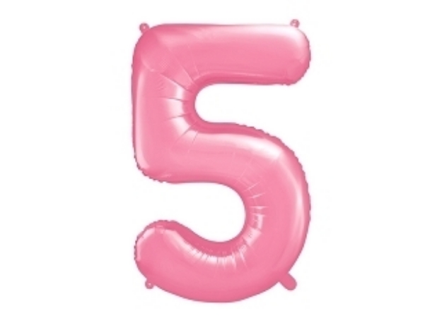 Picture of Foil Balloon Number "5", 86cm, pink