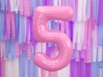 Picture of Foil Balloon Number "5", 86cm, pink