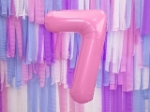 Picture of Foil Balloon Number "7", 86cm, pink