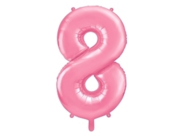 Picture of Foil Balloon Number "8", 86cm, pink