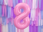 Picture of Foil Balloon Number "8", 86cm, pink