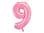 Picture of Foil Balloon Number "9", 86cm, pink