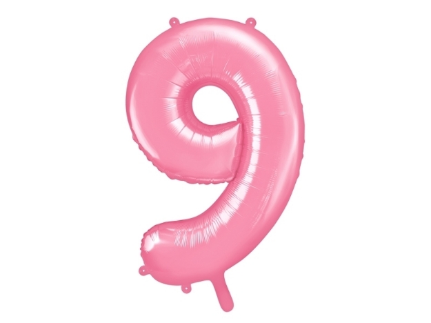 Picture of Foil Balloon Number "9", 86cm, pink