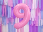 Picture of Foil Balloon Number "9", 86cm, pink