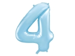 Picture of Foil Balloon Number "4", 86cm, light blue
