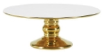 Picture of Ceramic Cake Stand Gold - White(S)