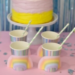 Picture of Paper Cups - Pastel Rainbow (8pcs)