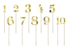 Χάρτινα διακοσμητικά sticks αριθμοί σε χρυσό (1-9)