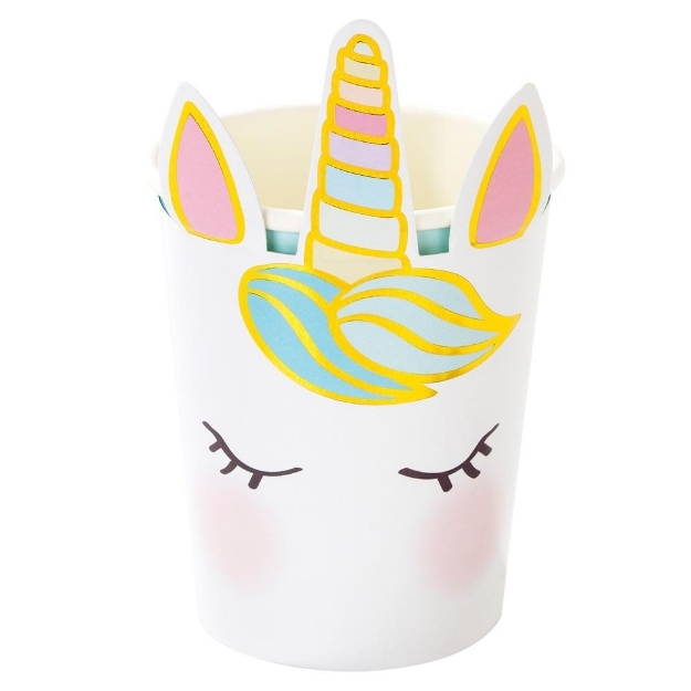 Picture of Paper cups - Pastel Unicorn (8pcs)