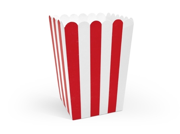 Picture of Pop corn boxes red stripes (6pcs)