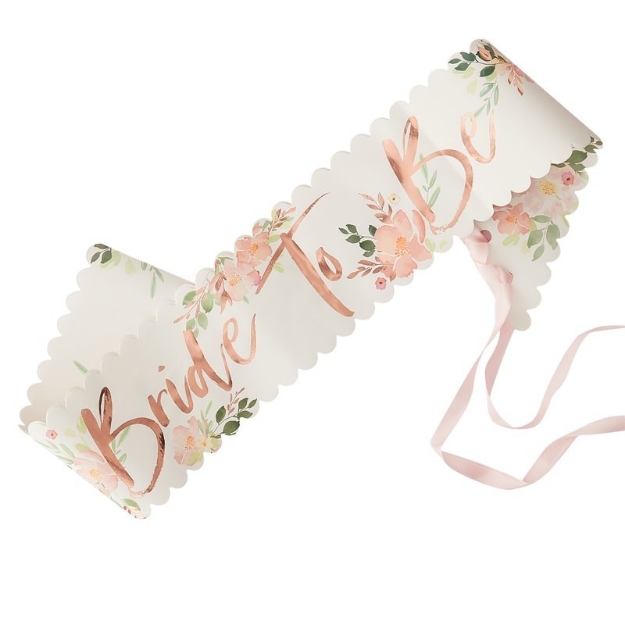 Picture of Bride to be Sash - Floral