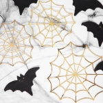 Picture of Spiderwebs decorations in gold (3pcs)