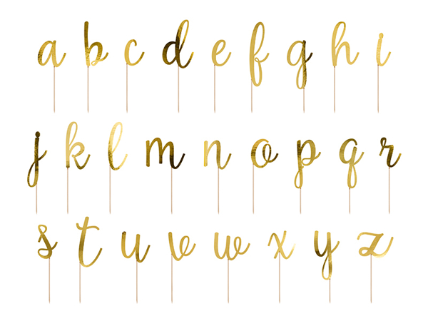Picture of Toppers Alphabet in gold