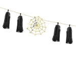 Picture of Paper garland with tassels and spiderwebs