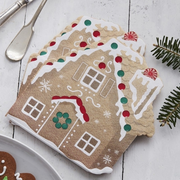 Picture of Napkins - Gingerbread house (16pcs)