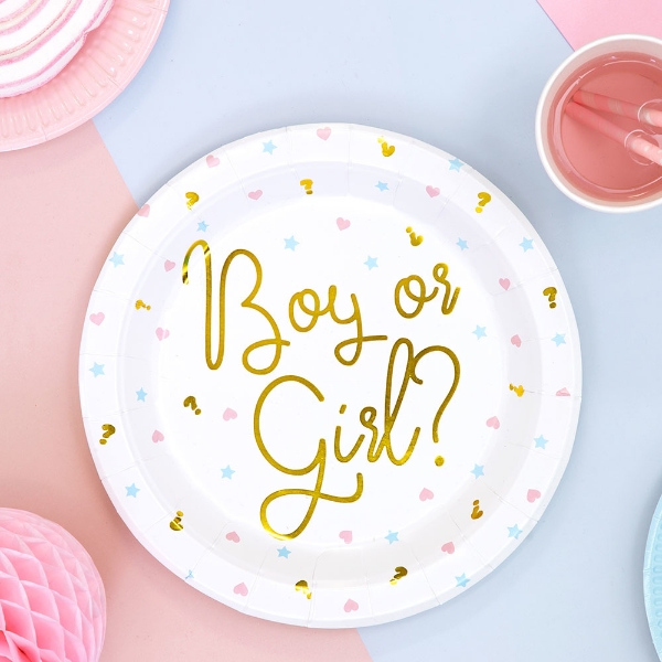 Picture of Paper plates - Boy or Girl? (6pcs)
