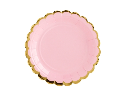 Show details for Side paper plates - Light pink (6pcs) Picture of Side paper plates - Light pink (6pcs)