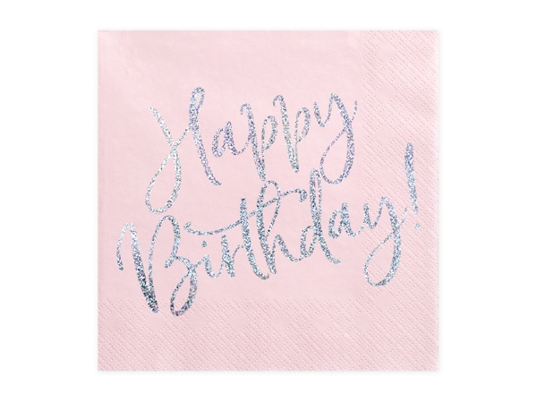 Picture of Paper Napkins - Happy Birthday iridescent (20pcs)
