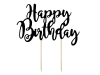 Picture of Cake topper Happy Birthday in black paper