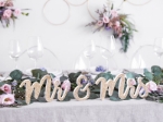 Picture of Mr & Mrs glitter gold standing letters