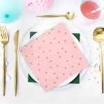 Picture of Paper napkins light pink with stars