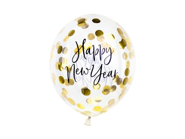 Μπαλόνια με κομφετί - Happy new year